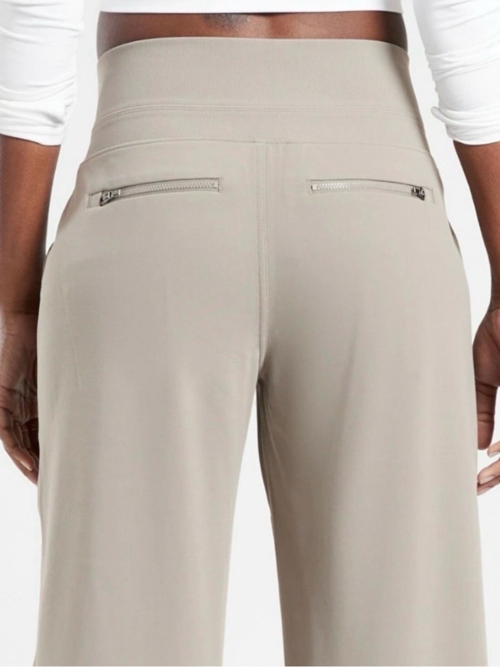 Athleta Venice High Rise Wide-Leg Sand Beige Pants - Medium - Picture 4 of 6